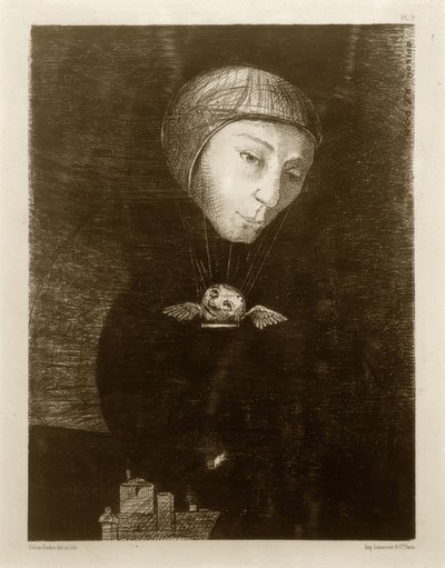 悲しい立ち上がり 作： Odilon Redon