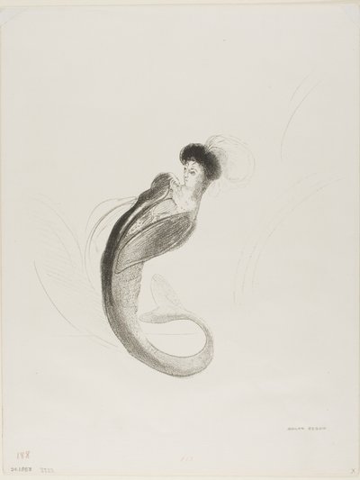 無題のトライアルリトグラフ 作： Odilon Redon