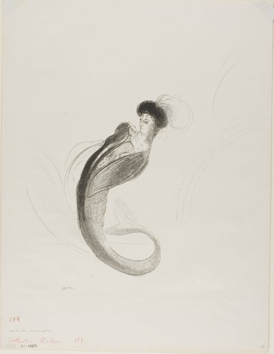 無題のトライアルリトグラフ 作： Odilon Redon