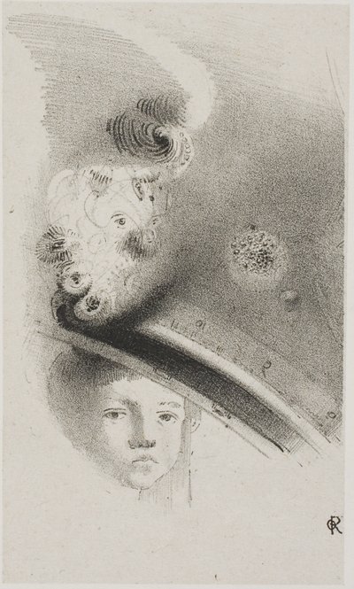 無題のトライアルリトグラフ 作： Odilon Redon