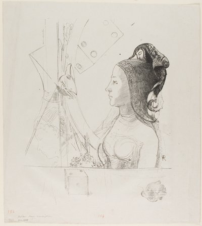 無題のトライアルリトグラフ 作： Odilon Redon
