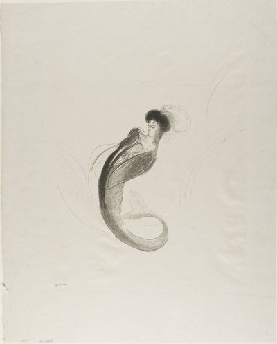 無題のトライアルリトグラフ 作： Odilon Redon