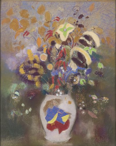日本の戦士の花瓶、1905-1908 作： Odilon Redon