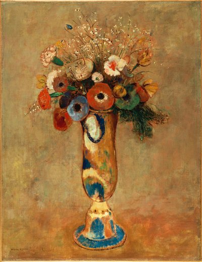 花瓶、1912 作： Odilon Redon