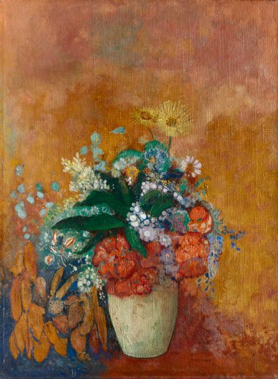 花瓶、c。 1905年。 作： Odilon Redon