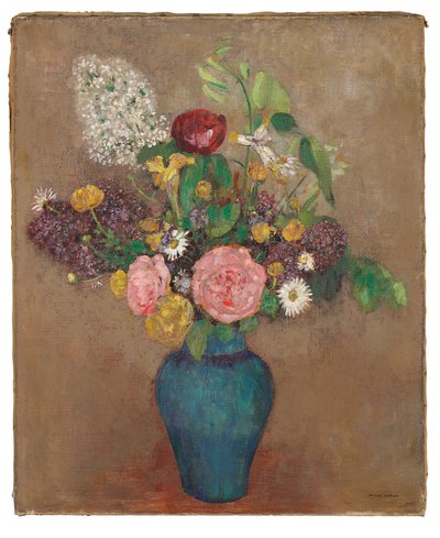花瓶 作： Odilon Redon
