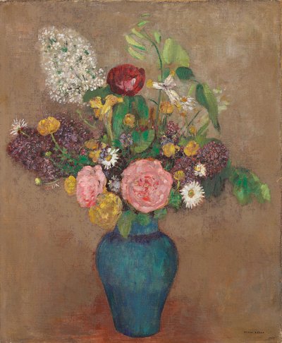 花瓶 作： Odilon Redon