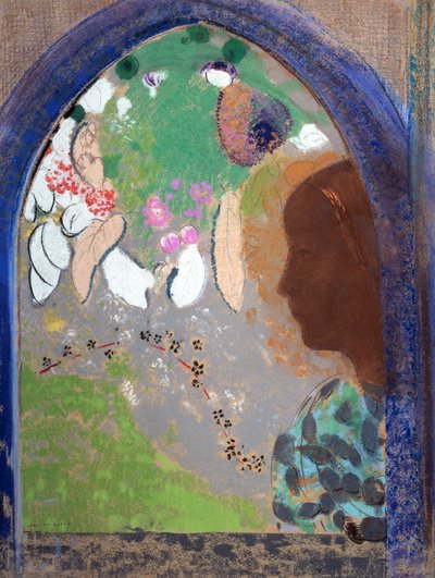 窓辺の女、1903-1908年。 作： Odilon Redon