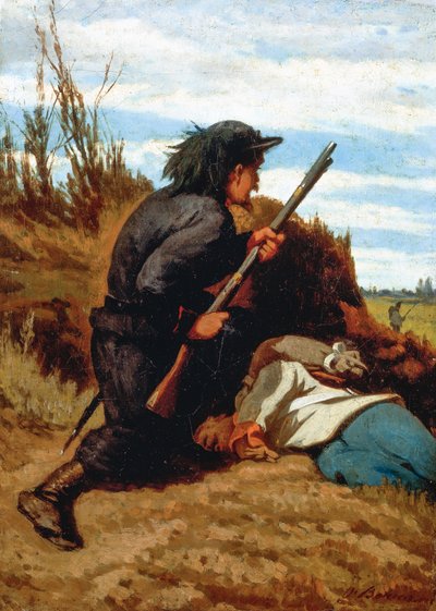 塹壕の兵士 作： Odoardo Borrani