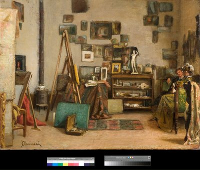工房 オドアルド・ボラーニ（1833-1905）の絵画 1885年 個人蔵 作： Odoardo Borrani
