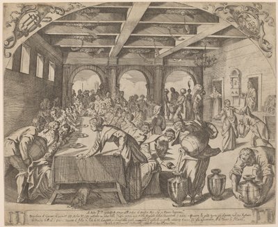 カナの結婚 作： Odoardo Fialetti after Jacopo Tintoretto