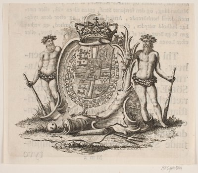 Frederik V の Sø Krigs Artikel の手紙のビネット 作： Odvardt Helmoldt de Lode