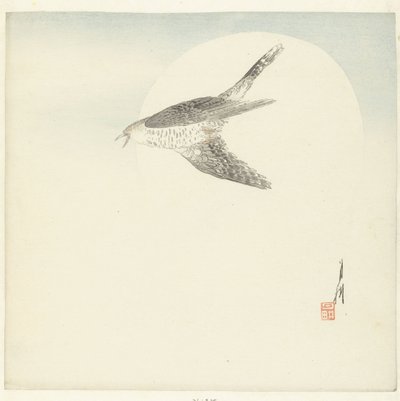満月に飛ぶカッコウ 作： Ogata Gekko