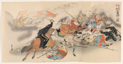鳳凰城での激しい戦いに従事する2人の将軍とその部下 作： Ogata Gekko