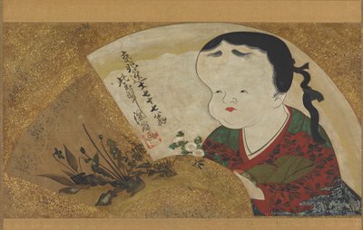 うずめおかめと花、18～19世紀。 作： Ogata Kenzan
