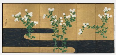 小川の菊 作： Ogata Korin