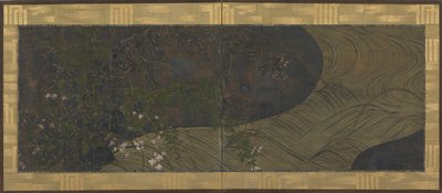 流水秋草花 江戸時代・17世紀末～18世紀初頭 作： Ogata Korin