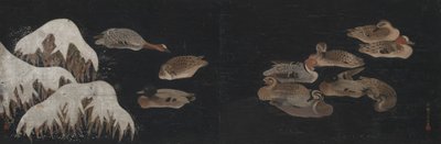 冬の池のカモ 作： Ogawa Haritsu