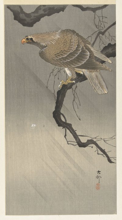 ワシの枝 作： Ohara Koson