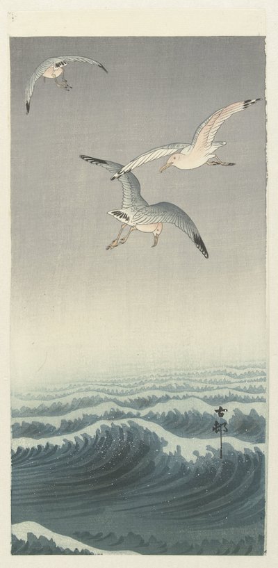 3 つのカモメ 作： Ohara Koson