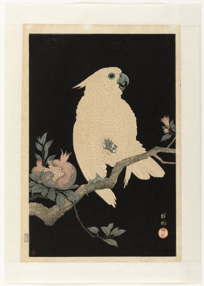 ザクロとオウム 作： Ohara Koson