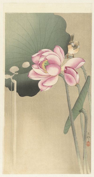 ソングバードとロータス 作： Ohara Koson