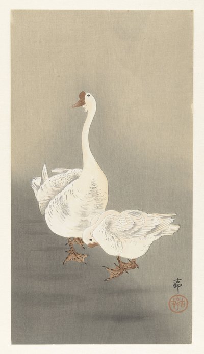 2 つの全体 作： Ohara Koson