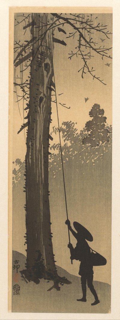 鳥の巣強盗 作： Ohara Koson