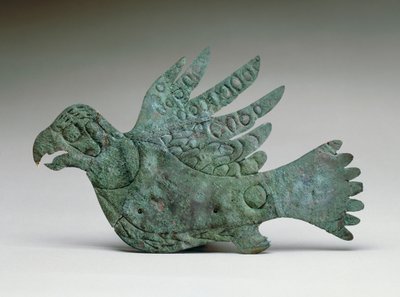 ファルコンカットアウト、200 BC-100 AD（銅） 作： Ohio Hopewell culture