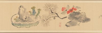 花を囲む手紙、1831年。 作： Okada Hanko