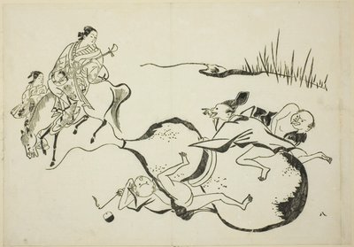 イマジナリー・メンによるインポッシブル・フィート No. 12枚のシリーズのうちの8枚 作： Okumura Masanobu