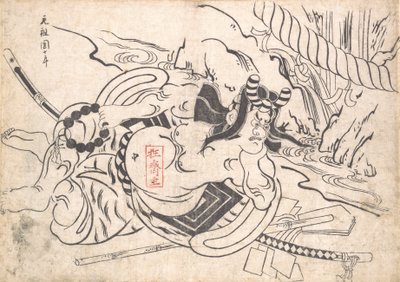 市川 団ジュロ 位 あｓ 祖が 頃、 か。 １７１０。、 か。 １７１０。 作： Okumura Masanobu