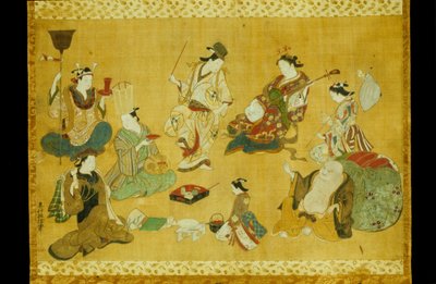 七福神の見立てとしての遊郭の宴 作： 奥村正信