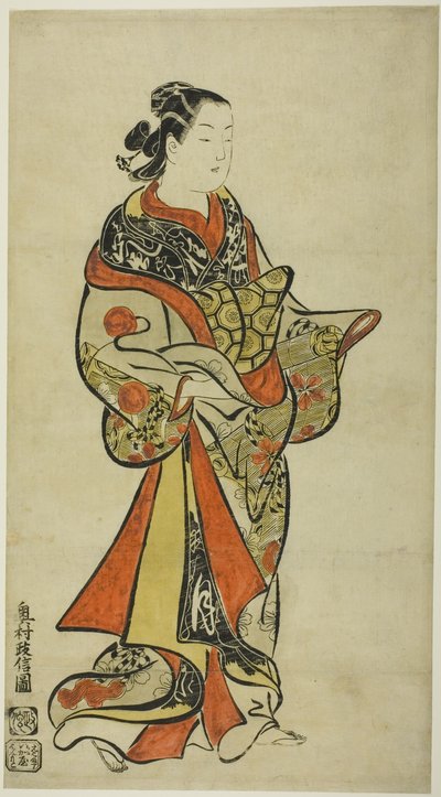 立ち花魁 作： Okumura Masanobu