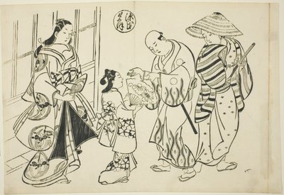 『源氏物語』夕顔の章（源氏夕顔） 源氏パロディシリーズより 作： Okumura Masanobu