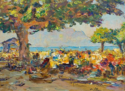 ヴヴェイの市場 作： Olga (1881 1941) Slomszynska