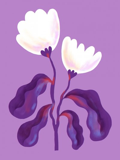 モダンなラベンダーの花 作： 