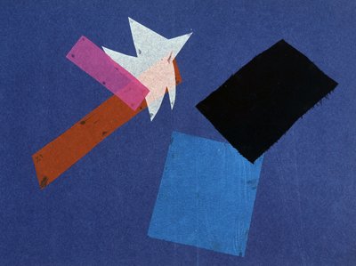 普遍的な戦争：オルガ・ロサノバのコラージュ作品、1916年1月 作： Olga Wladimirowna  Rosanowa