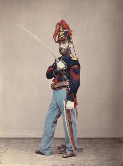 軽砲兵、曹長、1866年。 作： Oliver H. Willard.