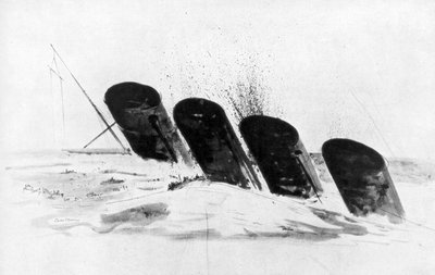 RMSルシタニアの沈没、1915年5月7日、1926 作： Oliver Percy Bernard