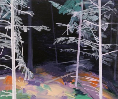 Forêt-noire5、2017（キャンバスにアクリル絵の具） 作： Olivier Morel