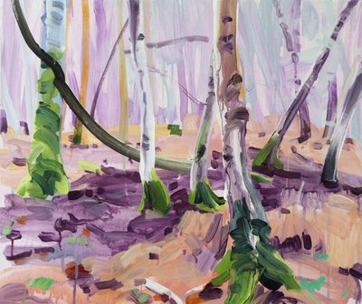 Forêt14,2017（キャンバスにアクリル絵の具） 作： Olivier Morel