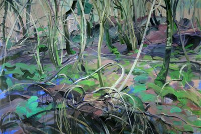 Forêt1、2014（キャンバスにアクリル絵の具） 作： Olivier Morel