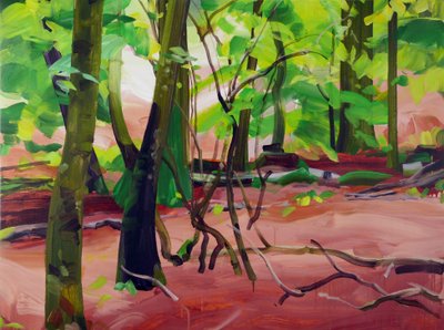 Forêt20、2017（キャンバスにアクリル絵の具） 作： Olivier Morel