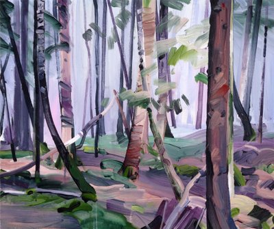 Forêt22、2017（キャンバスにアクリル絵の具） 作： Olivier Morel
