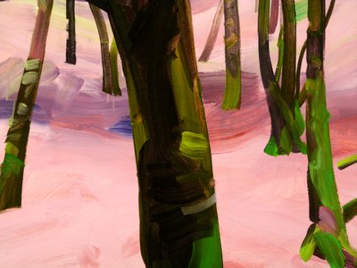 Forêt29、詳細、2017年（キャンバスにアクリル絵の具） 作： Olivier Morel