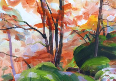 Forêt34、2018（キャンバスにアクリル絵の具） 作： Olivier Morel