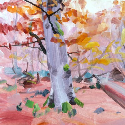 Forêt37、2018（キャンバスにアクリル絵の具） 作： Olivier Morel