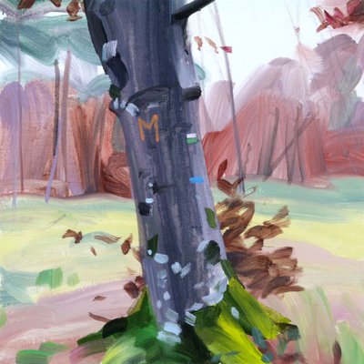 Forêt38、2018（キャンバスにアクリル絵の具） 作： Olivier Morel