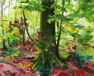 Forêt3、2014（キャンバスにアクリル絵の具） 作： Olivier Morel